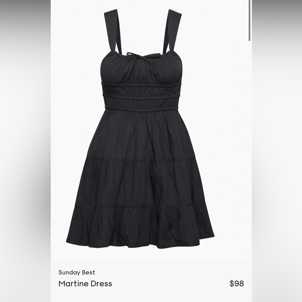 NWT Aritzia Sunday Best Martine Dress - black, size S, never worn!